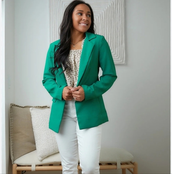 ANDREE by Unit Business as Usual Blazer in Emerald green. Size Small NWT - Picture 2 of 13